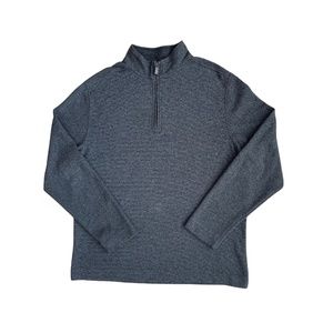 Van Heusen Men's Mock Neck Never Tuck Long Sleeve Quarter-Zip Pullover-NWOT